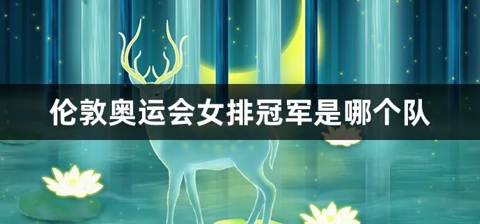 伦敦奥运会女排冠军是哪个队