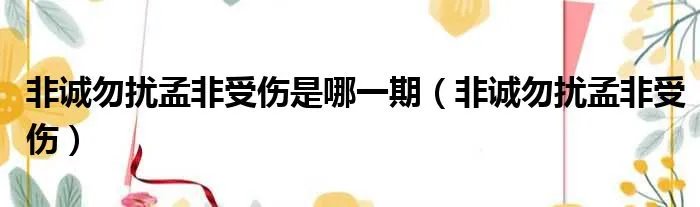 非诚勿扰孟非受伤是哪一期（非诚勿扰孟非受伤）