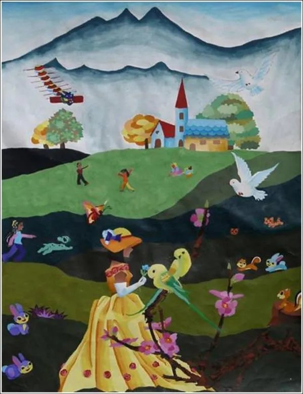 春天的画儿童画画