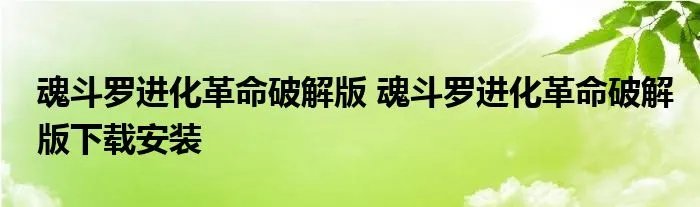 魂斗罗进化革命破解版 魂斗罗进化革命破解版下载安装