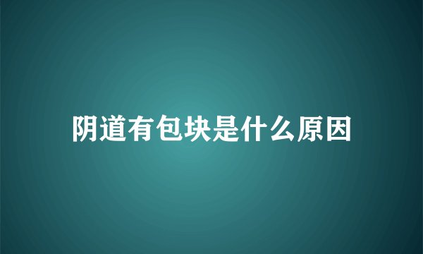 阴道有包块是什么原因