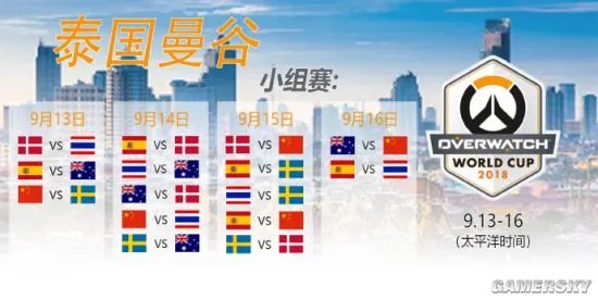 2018《守望先锋》世界杯赛程出炉 9月13日中国战瑞典