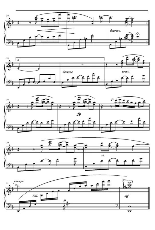 时间都去哪儿了张碧晨钢琴谱五线谱文武贝版