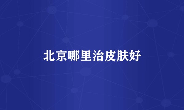 北京哪里治皮肤好