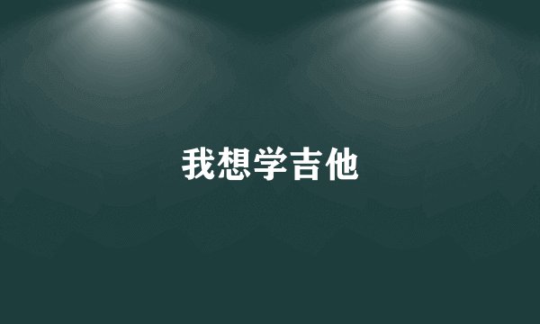 我想学吉他