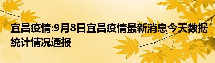 宜昌疫情:9月8日宜昌疫情最新消息今天数据统计情况通报