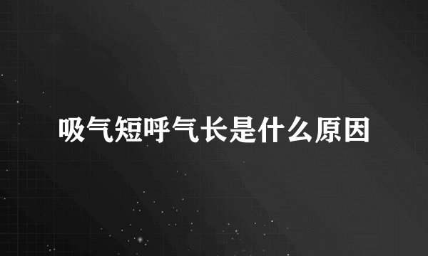 吸气短呼气长是什么原因