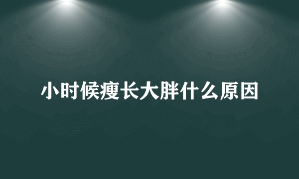 小时候瘦长大胖什么原因