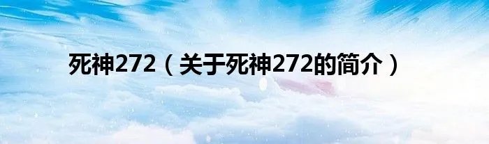 死神272（关于死神272的简介）
