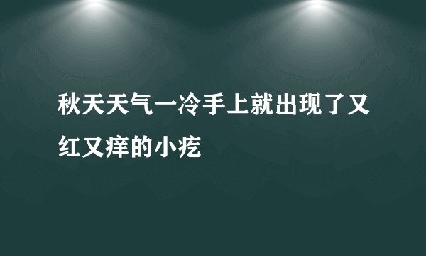 秋天天气一冷手上就出现了又红又痒的小疙