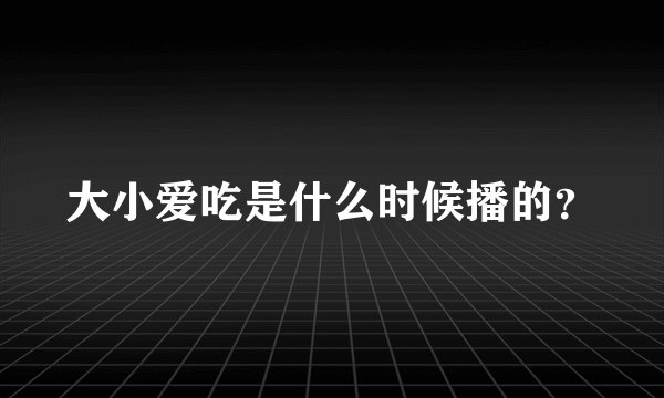 大小爱吃是什么时候播的?