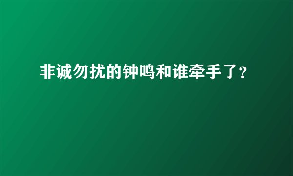 非诚勿扰的钟鸣和谁牵手了？