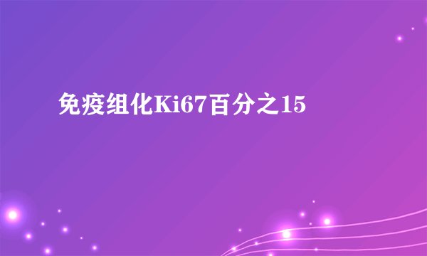 免疫组化Ki67百分之15