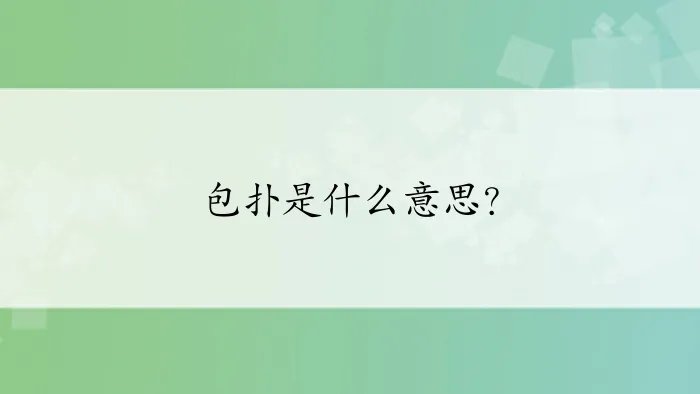 包扑是什么意思?