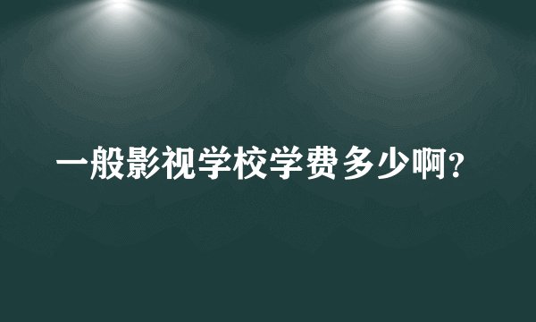一般影视学校学费多少啊？