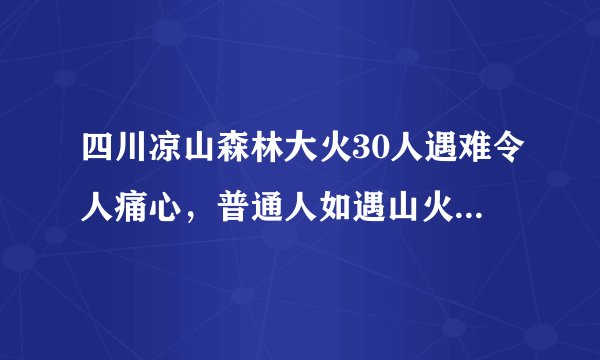 四川凉山森林大火30人遇难令人痛心，普通人如遇山火如何自救？