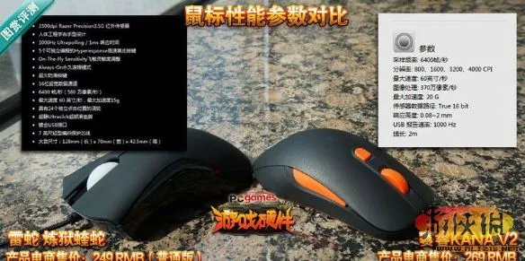 PK!入门级对碰 KANA V2/炼狱蝰蛇鼠标对比评测