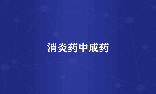 消炎药中成药