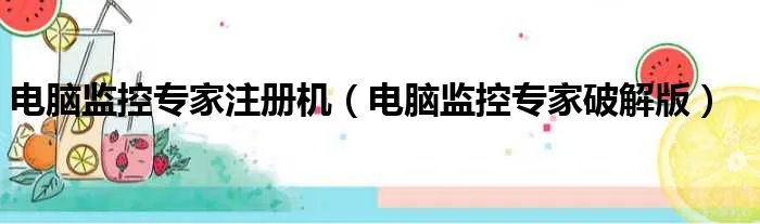电脑监控专家注册机（电脑监控专家破解版）
