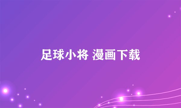 足球小将 漫画下载