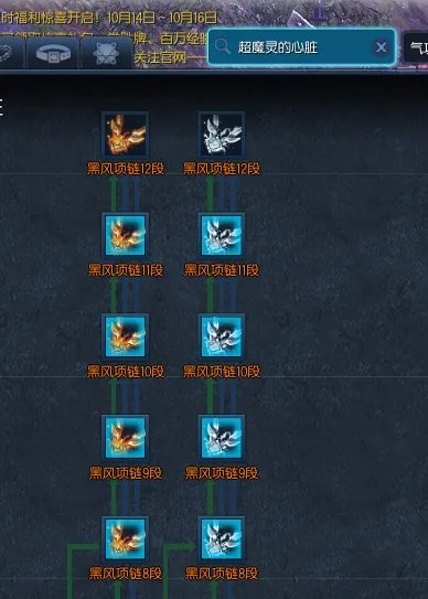 剑灵2.0装备成长树