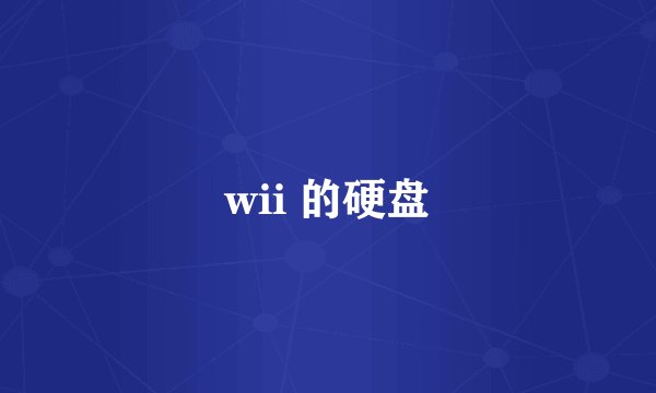 wii 的硬盘