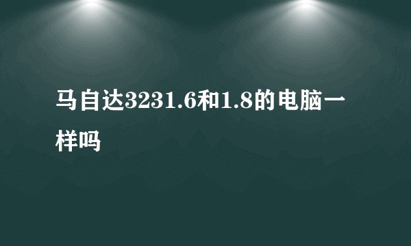 马自达3231.6和1.8的电脑一样吗